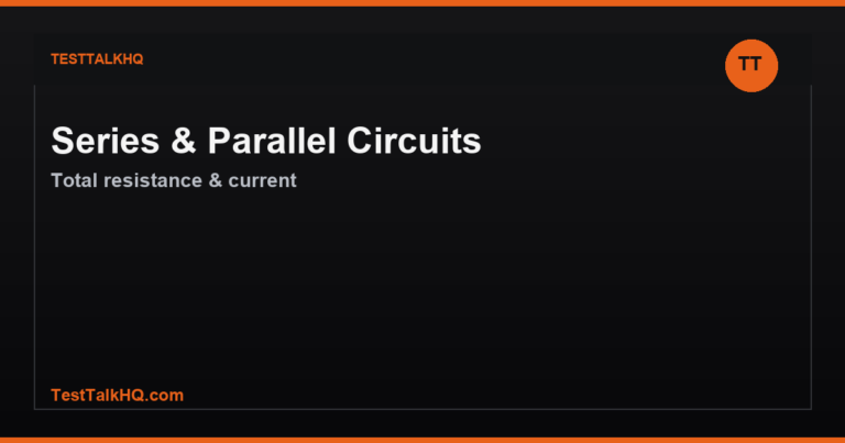 Series and Parallel Circuit Calculator — Total Resistance & Current