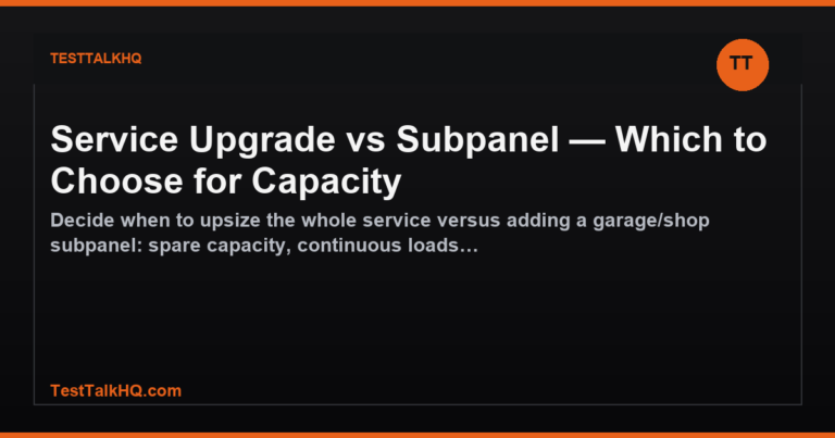 Service Upgrade vs Subpanel — Which to Choose for Capacity featured image