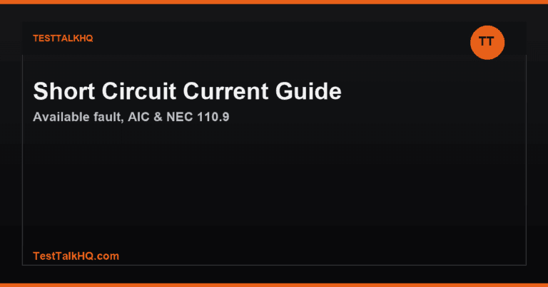 Short Circuit Current Guide — Available Fault, AIC & NEC 110.9
