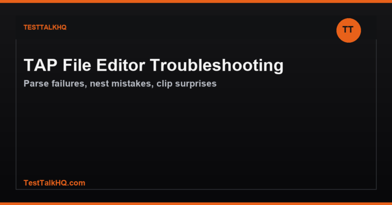 TAP File Editor Troubleshooting — Parse Failures, Nest Mistakes & Clip Surprises