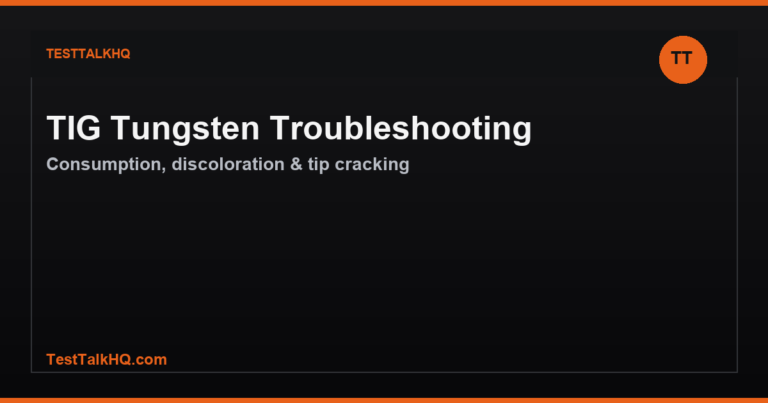 TIG Tungsten Electrode Troubleshooting — Consumption, Discoloration & Tip Cracks