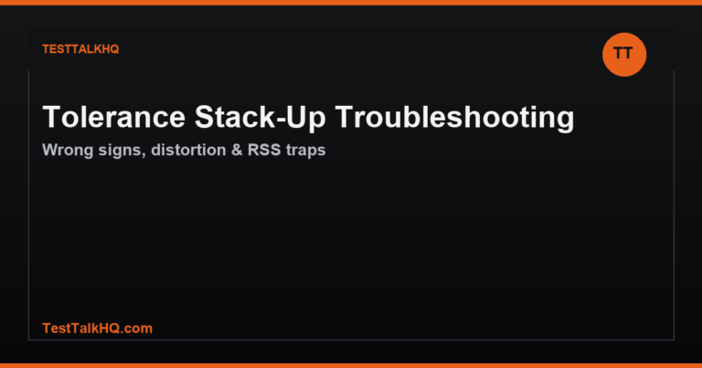 Tolerance Stack-Up Troubleshooting — Wrong Signs, Distortion & RSS Traps