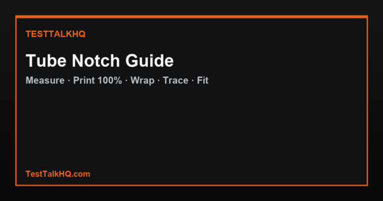 Tube Notch Guide — How to Print & Use a Coping Template