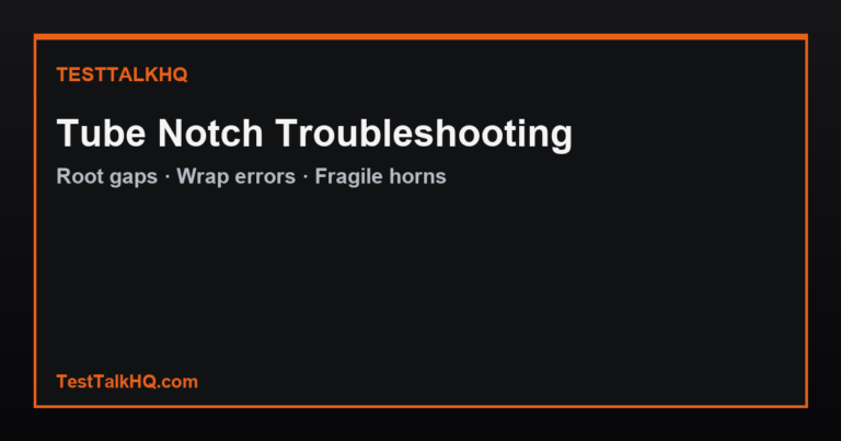 Tube Notch Troubleshooting — Root Gaps, Wrap Errors & Fragile Horns