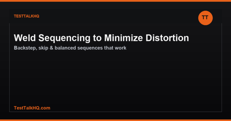 Weld Sequencing to Minimize Distortion — Backstep, Skip & Balance