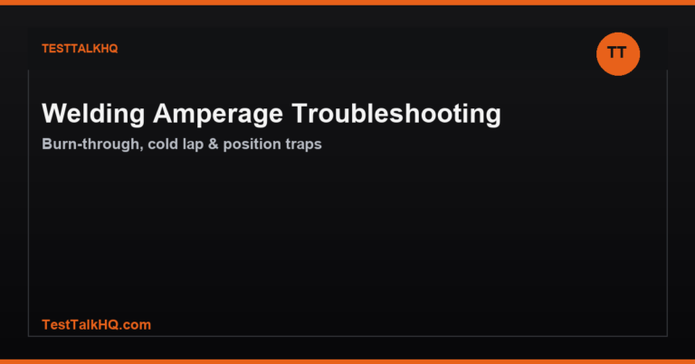 Welding Amperage Troubleshooting — Burn-Through, Cold Lap & Position Traps