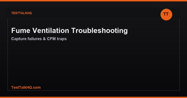Welding Fume Ventilation Troubleshooting — Capture Failures & CFM Traps