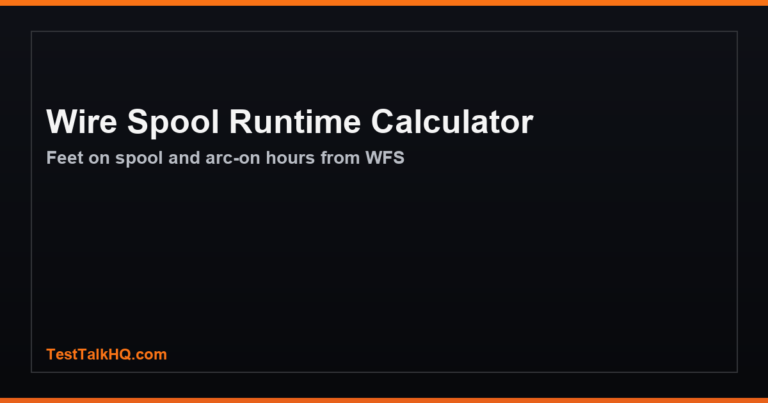 Wire Spool Runtime Calculator