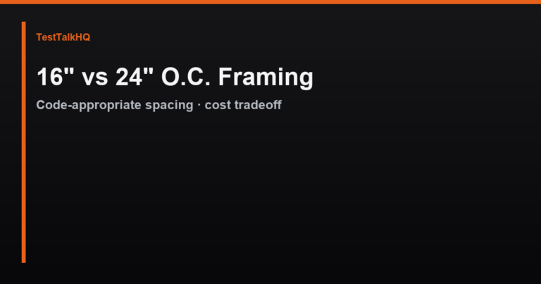 16″ vs 24″ O.C. Framing