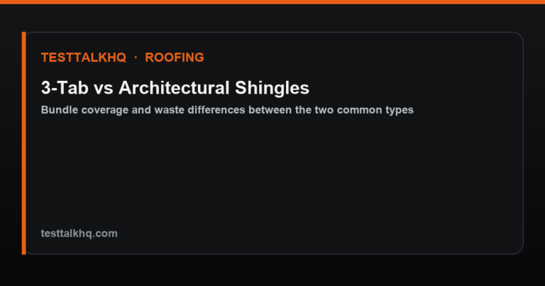 3-Tab vs Architectural Shingles