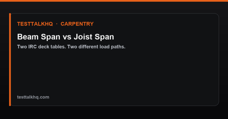 Beam Span vs Joist Span