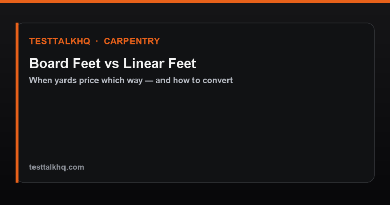 Board Feet vs Linear Feet