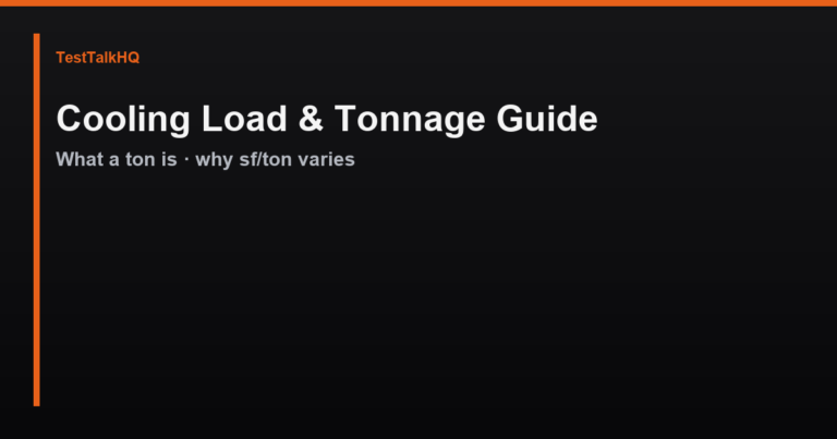 Cooling Load & Tonnage Guide