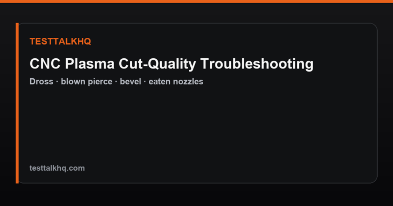 CNC Plasma Cut-Quality Troubleshooting