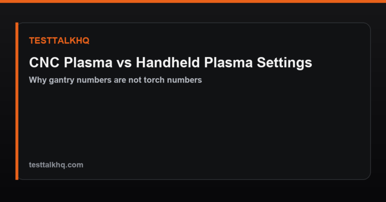 CNC Plasma vs Handheld Plasma Settings — Which to Use