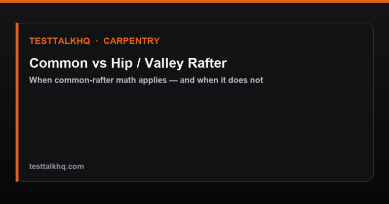 Common Rafter vs Hip / Valley Rafter