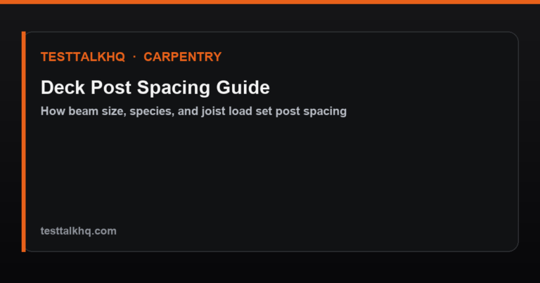 Deck Post Spacing Guide