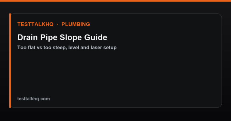 Drain Pipe Slope Guide