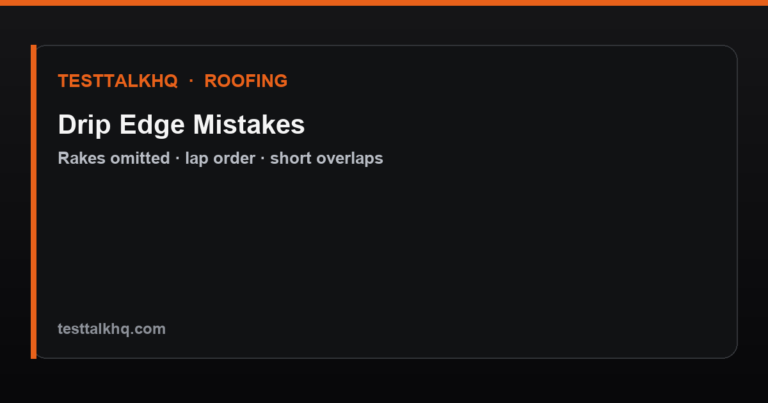 Drip Edge Troubleshooting
