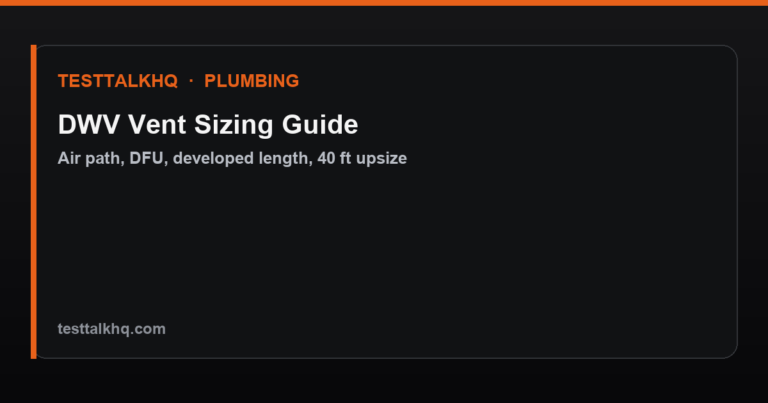 DWV Vent Sizing Guide