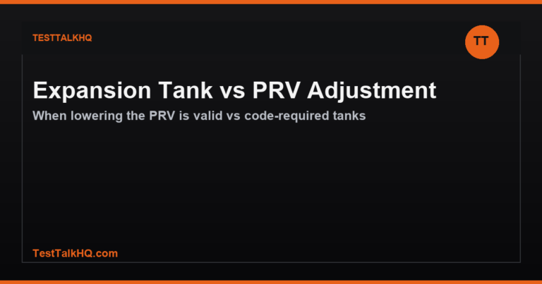 Expansion Tank vs PRV Adjustment