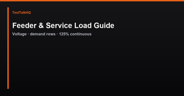 Feeder & Service Load Guide