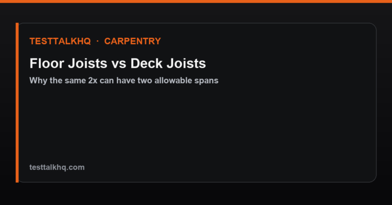 Floor Joists vs Deck Joists
