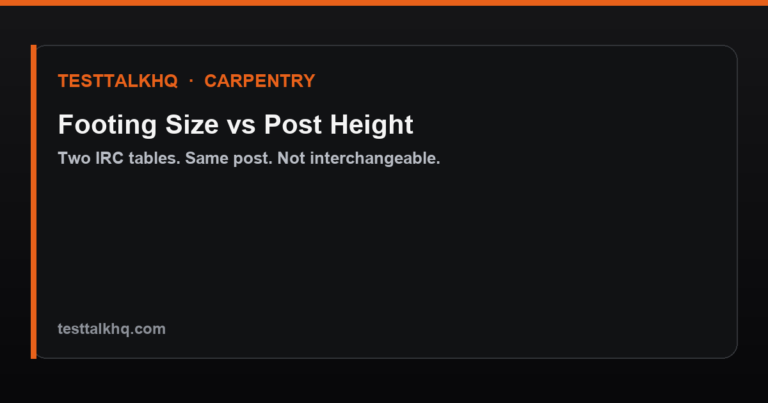 Footing Size vs Post Height