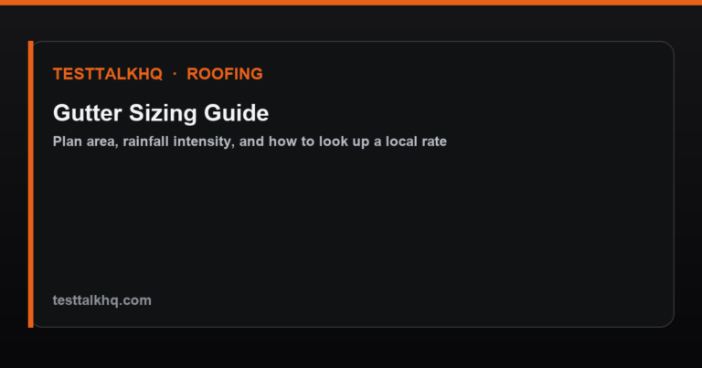 Gutter Sizing Guide