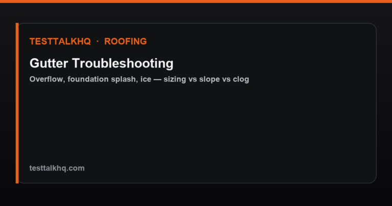 Gutter Troubleshooting