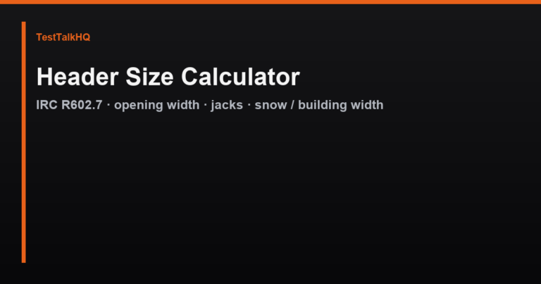 Header Size Calculator