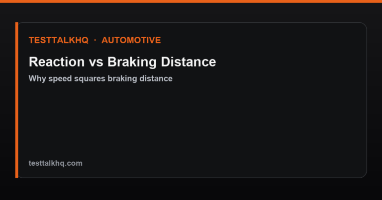 How Reaction Distance and Braking Distance Relate