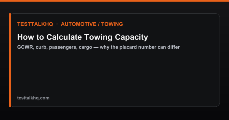 How to Calculate Towing Capacity
