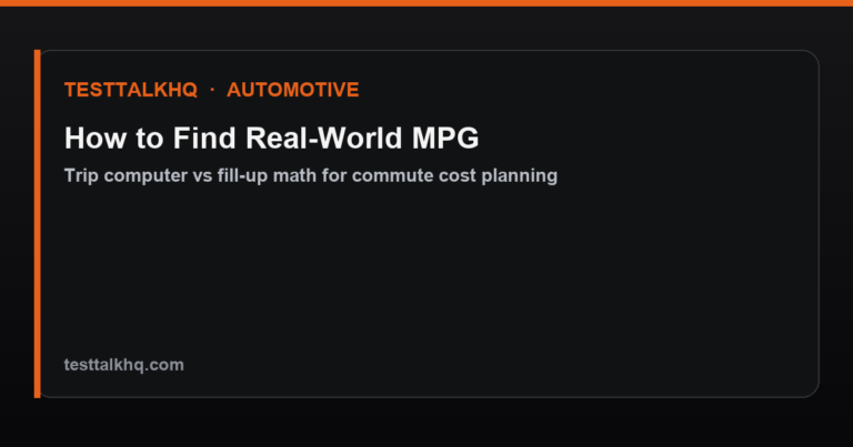 How to Find Real-World MPG