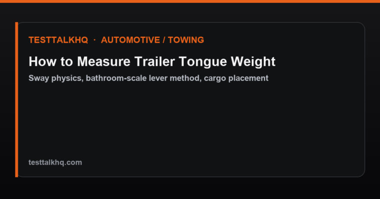 How to Measure Trailer Tongue Weight