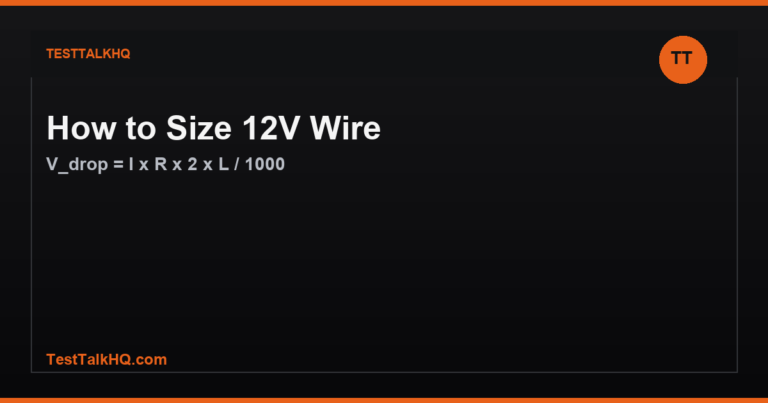 How to Size 12V Wire for Accessory Circuits