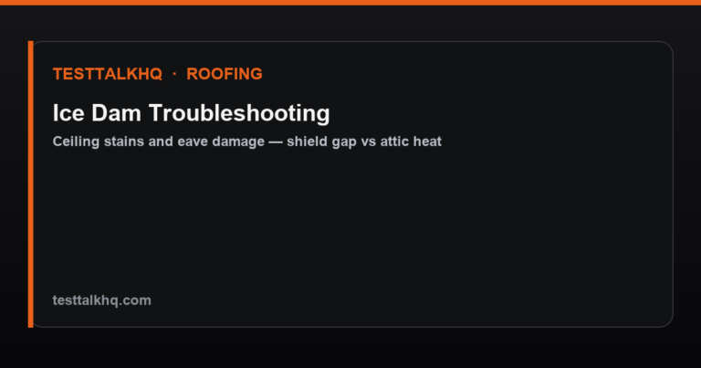 Ice Dam Troubleshooting