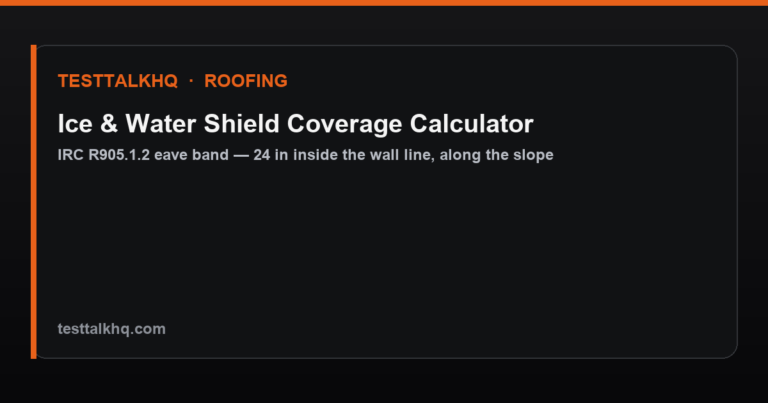 Ice & Water Shield Coverage Calculator