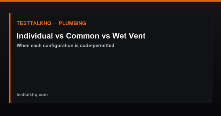 Individual vs Common vs Wet Vent