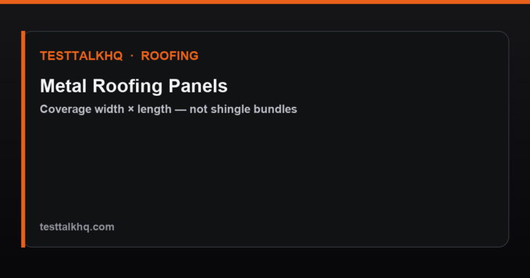 Metal Roofing Panel Calculator