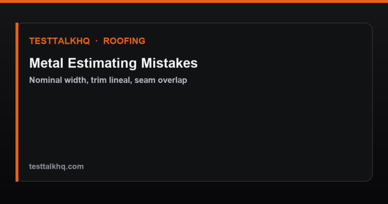 Metal Roofing Estimating Mistakes