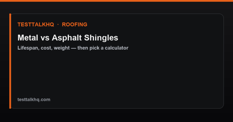 Metal vs Asphalt Shingles