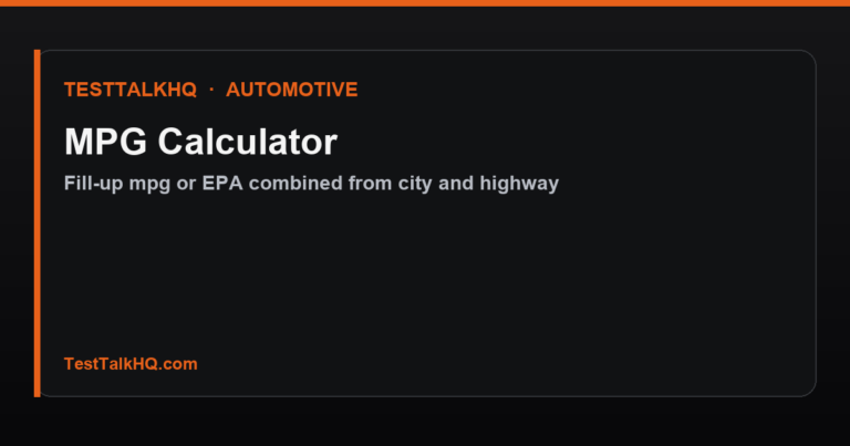 MPG Calculator