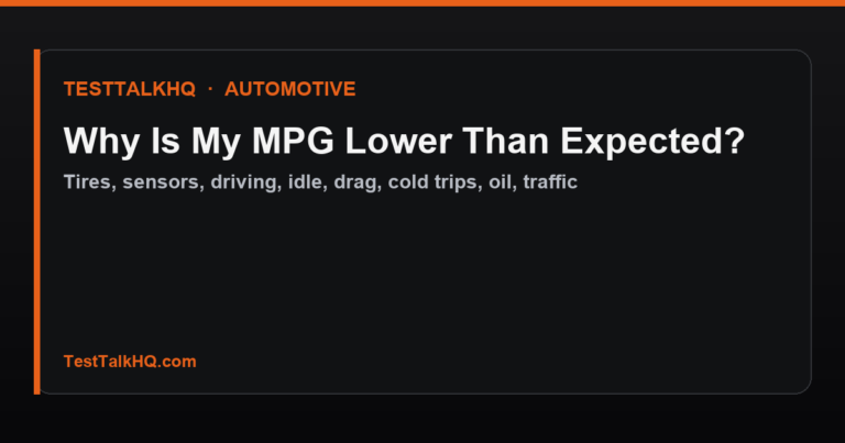 Why Is My MPG Lower Than Expected? Troubleshooting Guide
