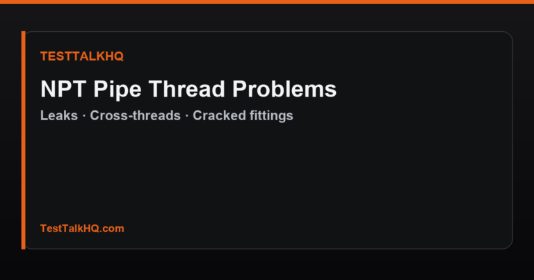 NPT Pipe Thread Problems and Solutions