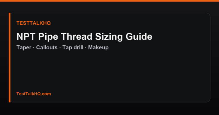 NPT Pipe Thread Sizing: The Complete Guide