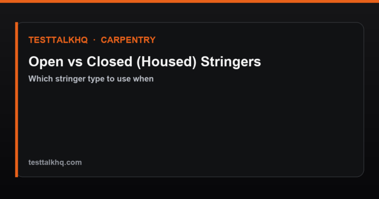 Open vs Closed (Housed) Stringers — Which to Use