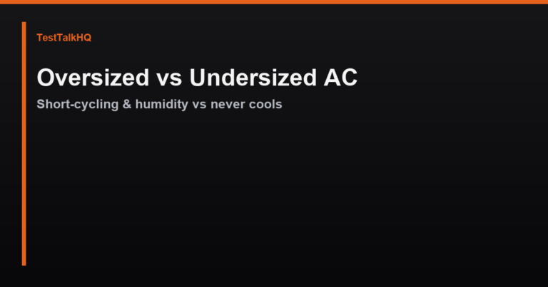 Oversized vs Undersized AC Troubleshooting