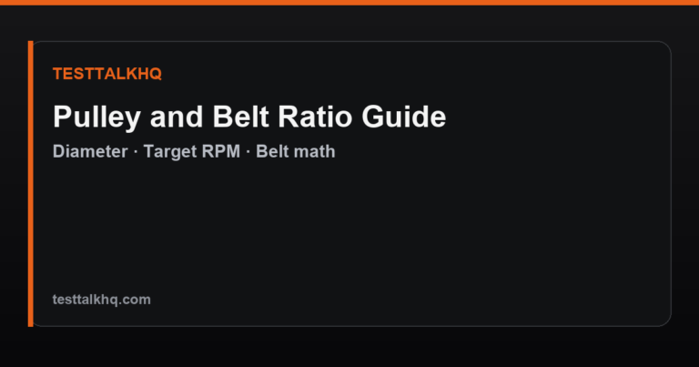 Pulley and Belt Ratio: The Complete Guide