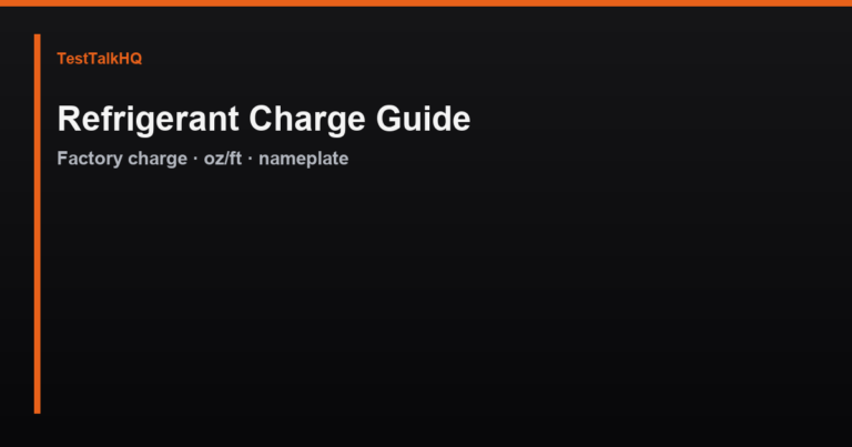 Refrigerant Charge Guide (Line Set Length)
